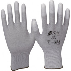 Handschoen maat 10 grijs/wit EN 388, EN 16350 PSA-categorie II NITRAS