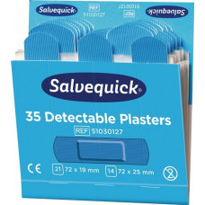 Pleisterstrip salvequick detectable 6 navulverpakking per 35 st. SALVEQUICK