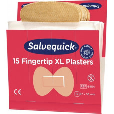 Pleisterstrip salvequick elastisch 6 navulverpakking. per 15 st. SALVEQUICK