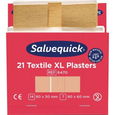 Pleisterstrip salvequick textielpleisters extra groot 6 navulverpakking per 21 s