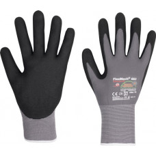 Handschoen FlexMech 663 maat 6 grijs/zwart nylon/elastan/nitrilschuim EN 388 PSA