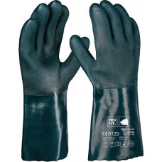 Chemicaliënbestendige handschoen Pirat maat 10 groen PVC EN 388, EN ISO 374-1 PS