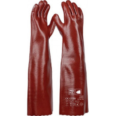 Chemicaliënbestendige handschoen Pirat maat 10 roodbruin PVC EN 388, EN ISO 374-