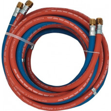 Autogeengasslang lengte 5 m binnen-d. 6 / 9 mm wanddikte 5 / 3,5 mm blauw / rood
