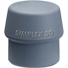 Kunststofhamerkop SIMPLEX hoofd-d. 30 mm TPE-mid grijs middelhard HALDER