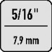 Insteekbithouder 7812-00 9 x 12 mm chroom-vanadiumstaal GEDORE