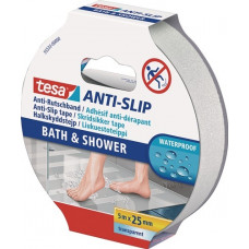 Antisliptape bad en douche 55533 transparant lengte 5m, breedte 25mm TESA