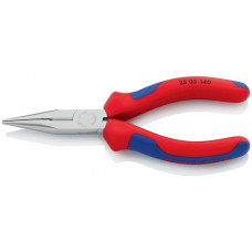 Vlakrondbektang lengte 140 mm vlak/rond recht meercomponenten mantels KNIPEX