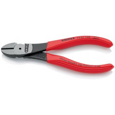 Kracht-zijsnijtang lengte 140 mm gepolijst vorm 0 kunststof mantel KNIPEX