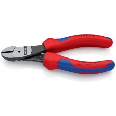 Kracht-zijsnijtang lengte 140 mm gepolijst vorm 0 meercomponenten mantels KNIPEX