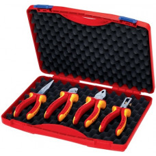 Set tangen compact-box inhoud 4-delig VDE kunststof koffer KNIPEX