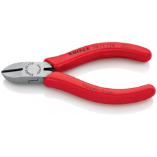 Zijsnijtang lengte 110 mm hoofd gepolijst kunststof mantel max. 1,2 mm KNIPEX