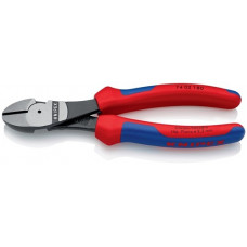 Kracht-zijsnijtang lengte 180 mm gepolijst vorm 0 meercomponenten mantels KNIPEX