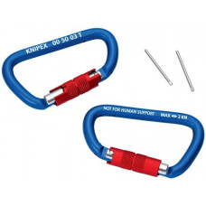 Materiaalkarabijn lengte 81 mm met schroefsluiting blauw gecoat KNIPEX