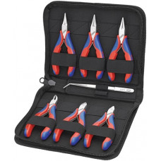 Set elektronicatangen 7-delig 6 tangen, 1 precisiepincet KNIPEX