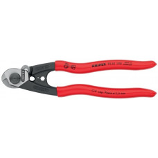 Staalkabelschaar lengte 190 mm gepolijst kunststof mantel KNIPEX